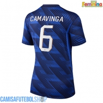 Camisa de time de futebol França Eduardo Camavinga #6 Replicas 1º Equipamento Feminina Mundo 2026 Manga Curta